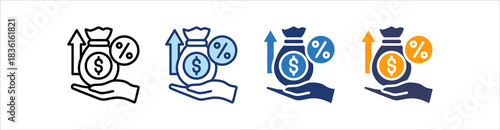 Commission Icon Set Multiple Style Collection