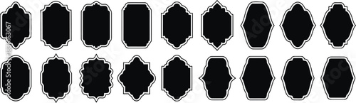 frame, label, ornate, decorative, black, border, vintage, retro, design, element, graphic, isolated, collection, set, ornate frame, decorative label, vintage frame, retro frame, graphic design, border