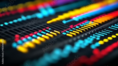 Colorful Data Visualization - Abstract Financial Market Analysis.