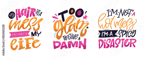 Funny hand drawn doodle lettering quote about motivation and sarcasm. Lettering for t-shirt design, mug print, bag print, clothes fashion. 100% hand drawn vector image.
