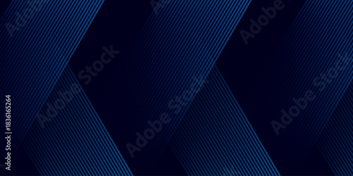 Abstract background with overlapping blue gradient geometric layers and glowing blue line decoration. Modern graphic design concept for banners, posters, flyers, covers, or brochures.