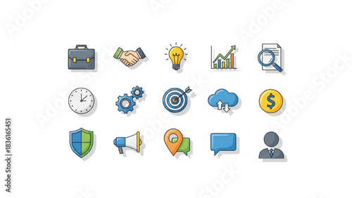 business and finance icon collection