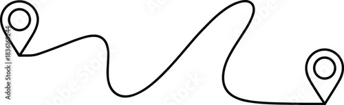 Abstract music vector illustration featuring headphones and a black cord line decoration symbol