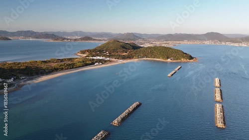 日本のドローン映像　瀬戸内海の沿岸を空撮
