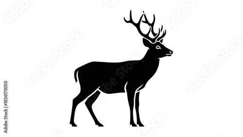 Elegant Deer Silhouette for Wildlife and Nature Inspired Designs