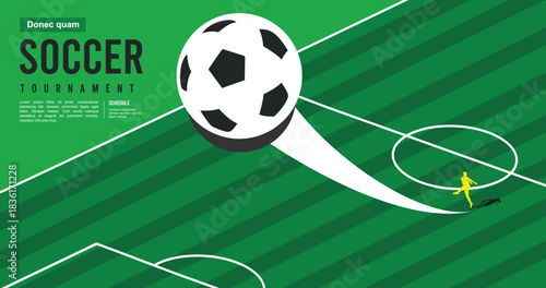 Great modern simple soccer background design for any media