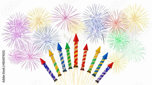 Colorful confetti raining down for a vibrant and joyous celebration event