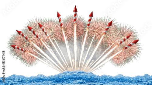 Colorful confetti raining down for a vibrant party celebration and special event