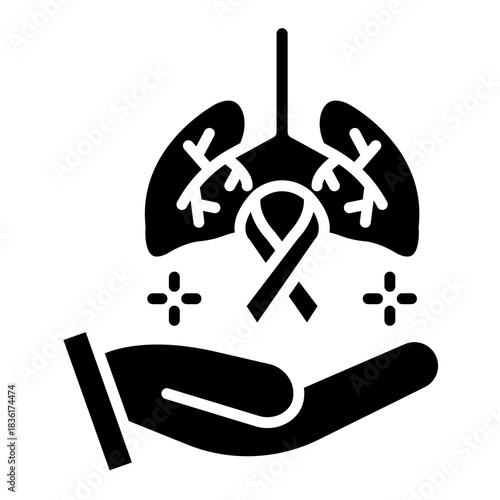TB Awareness Ribbon Vector Icon