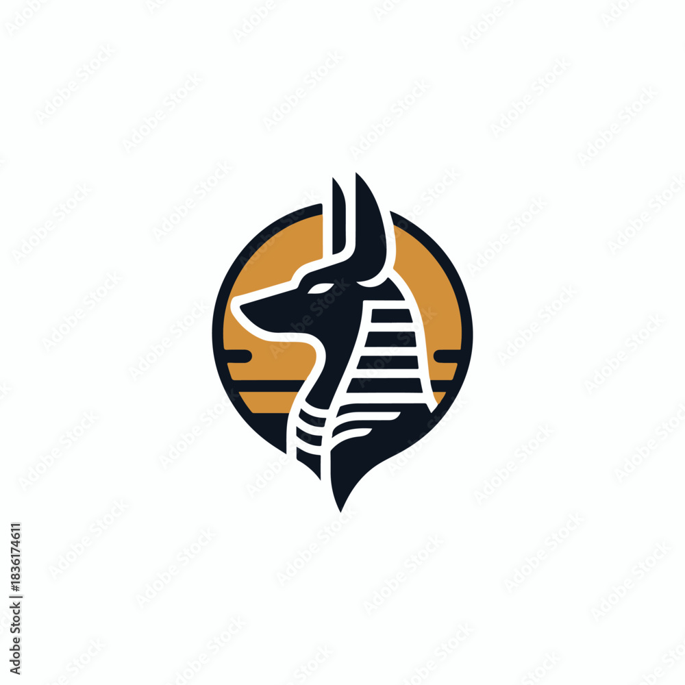 Fototapeta premium Anubis Egypt God Logo