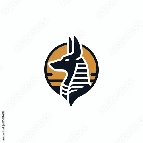 Anubis Egypt God Logo