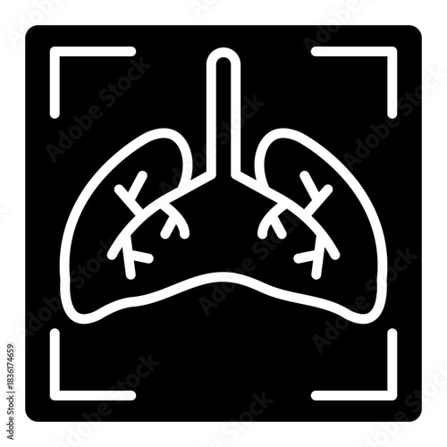 TB Chest Scan Vector Icon