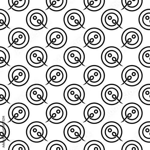 Sperm, Human fertilization seamless pattern isolated on white background