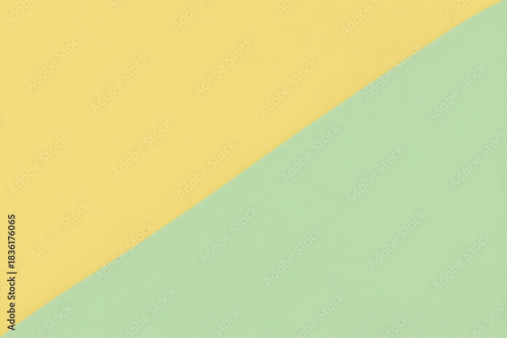 Fototapeta premium イエローとミントグリーンの斜めツートン背景