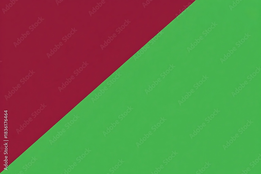 Fototapeta premium 鮮やかなクリスマスカラーの赤と緑の斜め背景