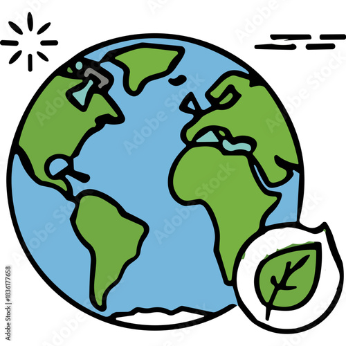 vector illustration of a globe