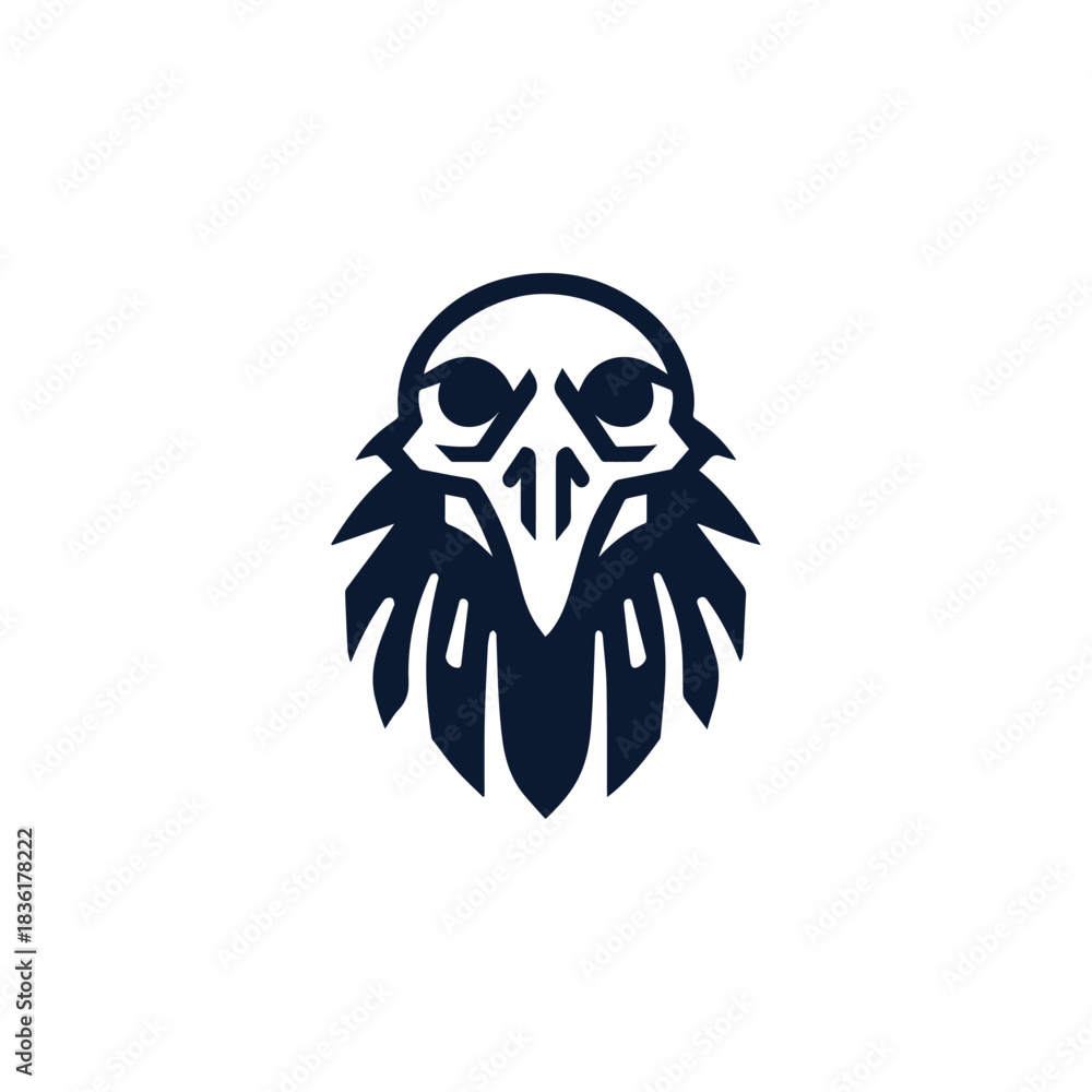 Fototapeta premium Skull Crow Logo
