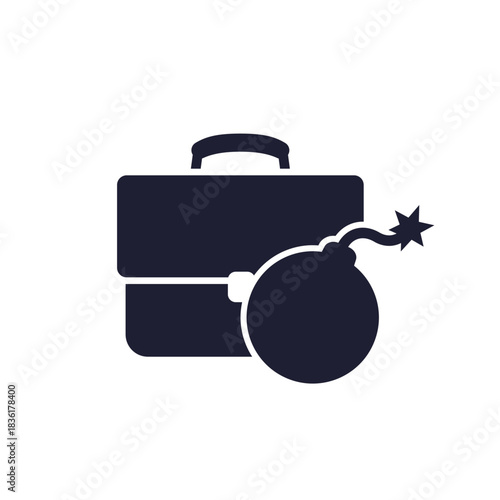 risky portfolio icon, finance and investment vector
