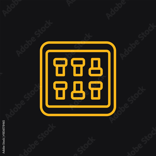 switchboard icon, fuse box line vector
