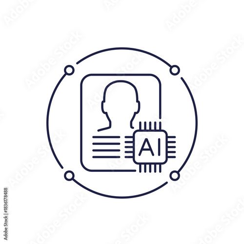 AI-generated persona icon in line design