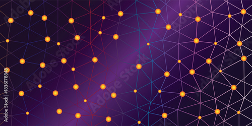 Plexus background with lines and spheres in empty space