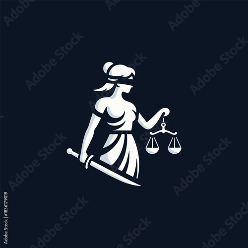 Themis Justice Goddess Logo