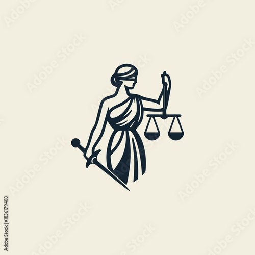 Themis Justice Goddess Logo