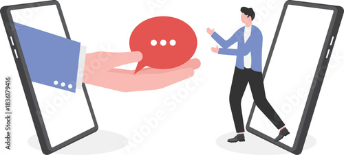 Brainstorm. Businessmen brainstorm with the same thought bubble. vector eps

