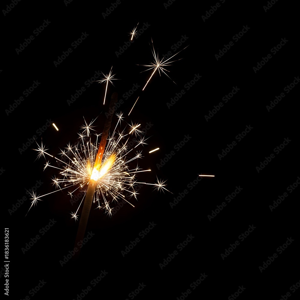 Obraz premium Sparkler emitting sparks a festive light source perfect for celebrations and special occasions