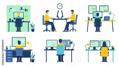 Office workstations: modern designs for remote and office collaboration