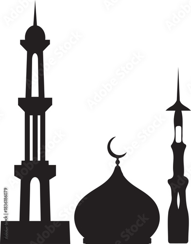 Islamic Miner silhouette image .