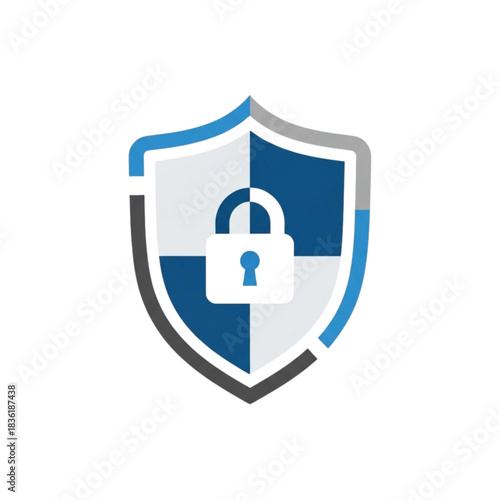 Robust cybersecurity shield with padlock offers powerful protection against digital threats, ensuring data privacy and peace of mind for your business and clients