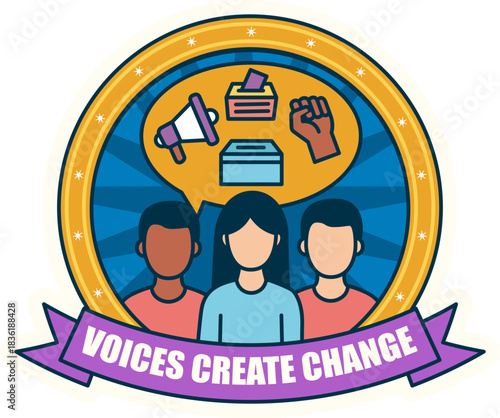 Voices Create Change Illustration