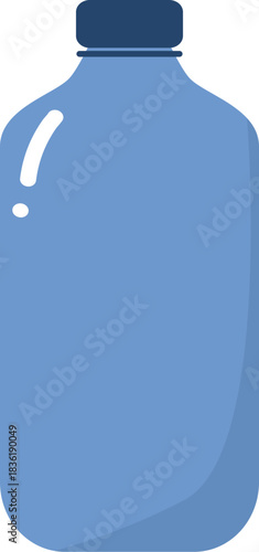 blue plastic bottles. perfect for sticker, banner, educational purpose