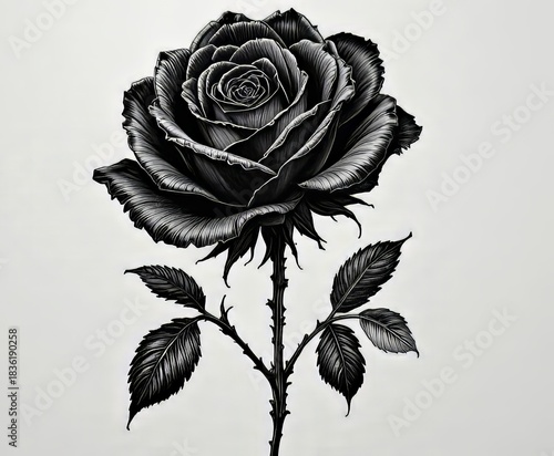 tatuaje de rosa negra
