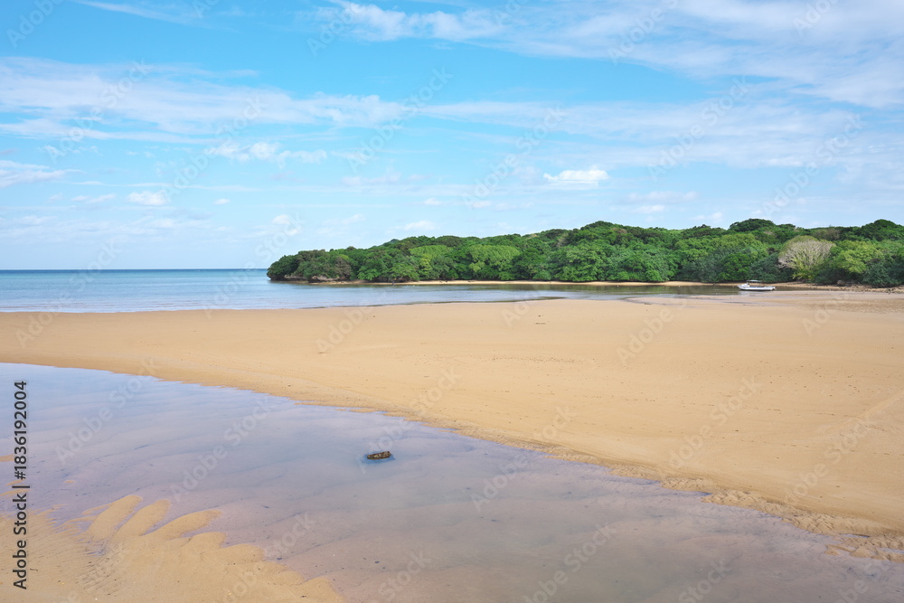 Obraz premium 沖縄 石垣島 吹通川河口の海岸