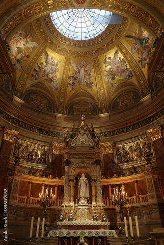 Interior of Saint Stephen's Basilica of Budapest