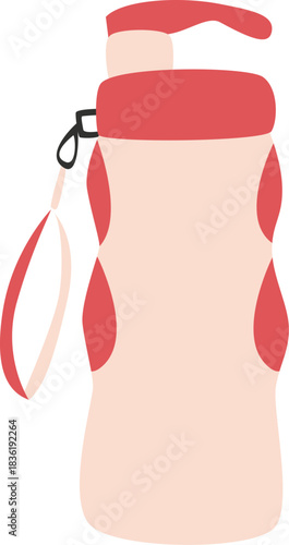 flat vector green drinking bottle. perfect for sticker, banner, educational purpose