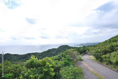 沖縄 石垣島 野底岳展望台から東海岸方面を見た風景