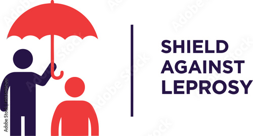 World leprosy day awareness shield against leprosy protection health care hope support medical concept