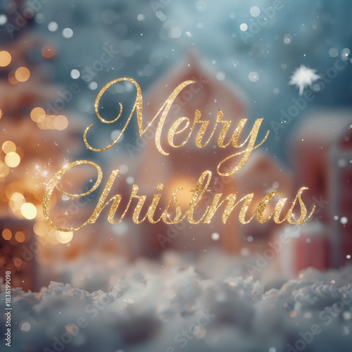 Cheerful Holiday Scene With Decorations and Gifts Under Bright Lights at a Fe...