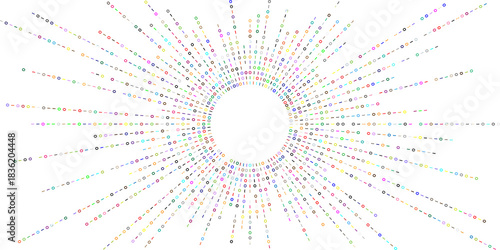 Smooth abstract lines with binary numbers 0 and 1 on blue gradient background. Digital data visualization inspired by AI and neural networks. © LariBat