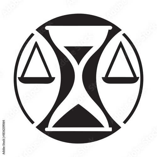 Hourglass Fitness Machine Training Emblem Design