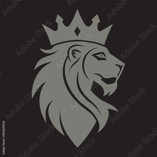 Crowned Lion Hour Symbol Regal Artwork