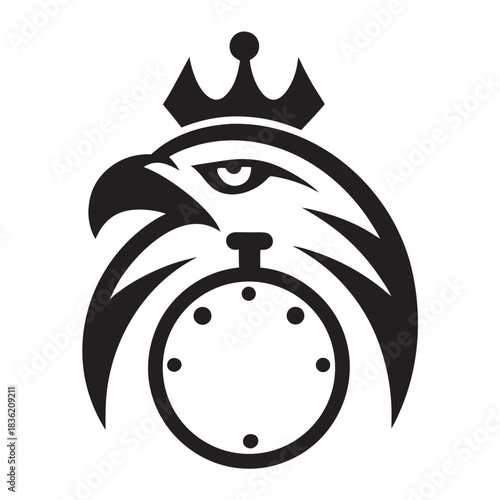 Crown Eagle Time Honor Vector Design