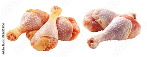 Fresh Whole Poultry with Aromatic Herbs and Vegetables on White Background”
