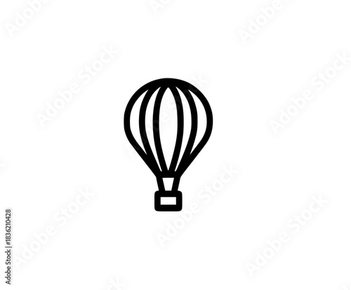 Elegant Balloon Ascension: Timeless Beauty Adventure | Clean, isolated vector art for creative projects.