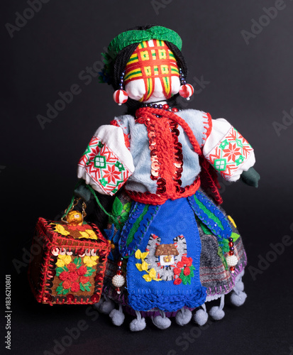 happy easter and motanka doll