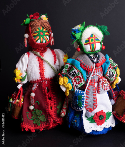 happy easter and motanka doll