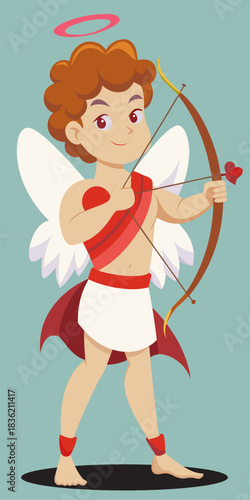 Bawa Sentuhan Kasih Sayang pada Desain Anda! Ilustrasi Cupid premium dengan gaya vektor yang ceria, sangat cocok untuk kartu ucapan, konten media sosial, hingga dekorasi event Valentine. Resolusi ting